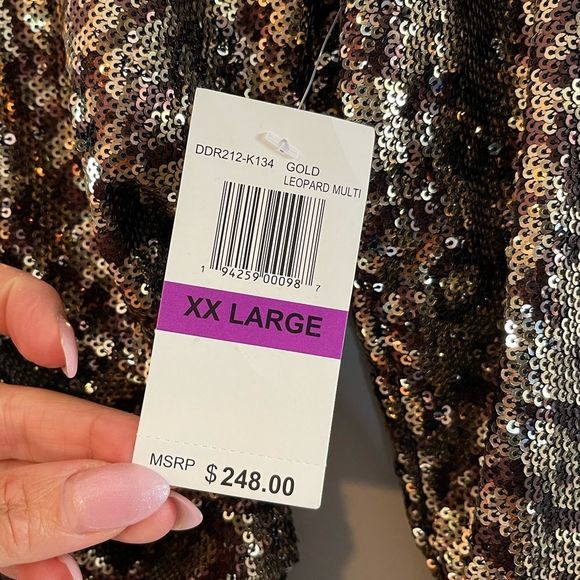 Dress the Population Lolita Dress In Gold Leopard || SZ XXL - Picture 4 of 8